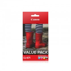 4 Pack Canon CLI-671 Genuine Value Pack