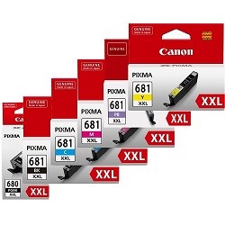 6 Pack Canon PGI-680XXLBK/CLI-681XXL Genuine Bundle