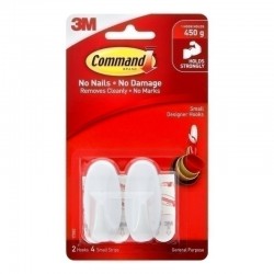 Command 17082 Small Designer Hooks - Pack of 12