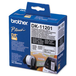Brother DK-11201 Black on White Label Tape