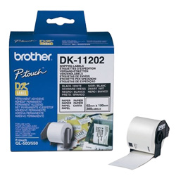 Brother DK-11202 Black on White Label Tape
