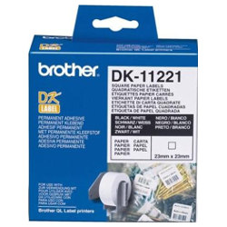 Brother DK-11221 Black on White Label Tape