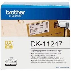 Brother DK-11247 Black on White Label Tape