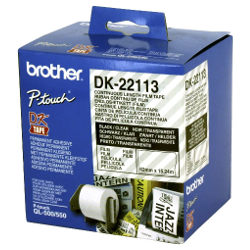 Brother DK-22113 Black on Clear Label Tape