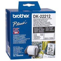 Brother DK-22212 Black on White Label Tape