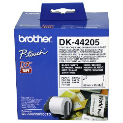 Brother DK-44205 Black on White Label Tape