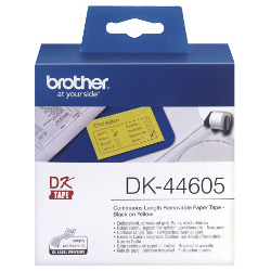 Brother DK-44605 Black on Yellow Label Tape