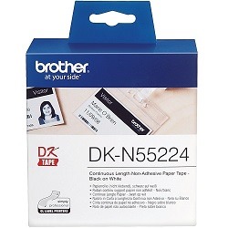Brother DK-N55224 Black on White Label Tape