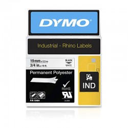 DYMO 18484 Black on White Label Tape