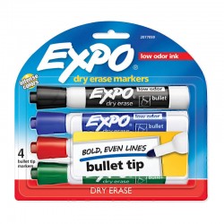 ExpoWhiteboard Marker Bullet Tip Assorted - Pack of 4 - Box of 6