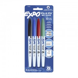 Expo Whiteboard Marker Wet Erase - Pack of 4 - Box of 6