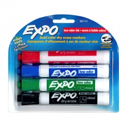 Expo Whiteboard Marker Chisel Assorted Crd4