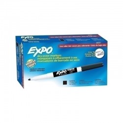 Expo Whiteboard Marker Dry Erase Fine Black - Box of 12