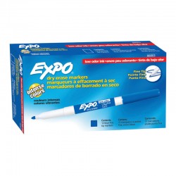 Expo Whiteboard Marker Dry Erase Fine Blue - Box of 12