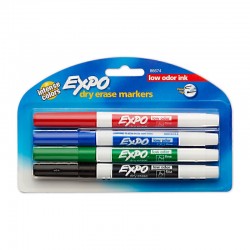 ExpoWhiteboard Marker Fne Assorted - Pack of 4 - Box of 6
