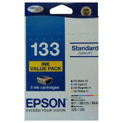 5 Pack Epson 133 Genuine Value Pack