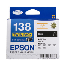 2 Pack Epson 138 Genuine Value Pack