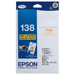 4 Pack Epson 138 Genuine Value Pack