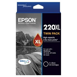2 Pack Epson 220XL Genuine Value Pack