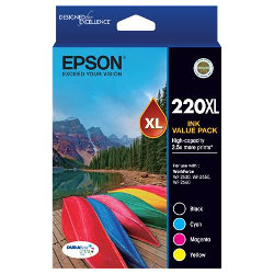 4 Pack Epson 220XL Genuine Value Pack