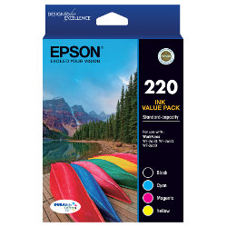4 Pack Epson 220 Genuine Value Pack