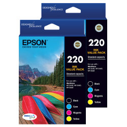8 Pack Epson 220 Genuine Bundle