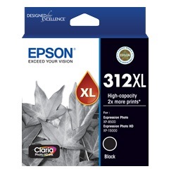 Epson 312XL Black High Yield Ink Cartridge (Genuine)