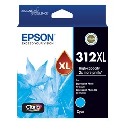 Epson 312XL Cyan High Yield Ink Cartridge (Genuine)
