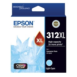 Epson 312XL Light Cyan High Yield Ink Cartridge (Genuine)