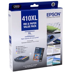 5 Pack Epson 410XL Genuine Value Pack