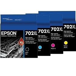 8 Pack Epson 702XL Genuine Bundle