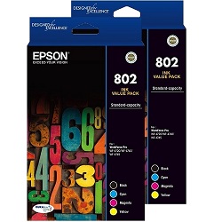 8 Pack Epson 802 Genuine Bundle