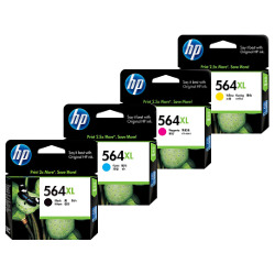 4 Pack HP 564XL Genuine Bundle