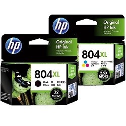 2 Pack HP 804XL Genuine Bundle