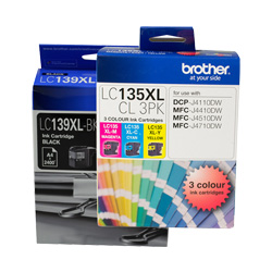 4 Pack Brother LC139XL/LC135XL Genuine Bundle