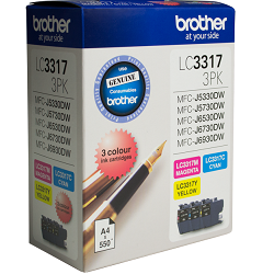3 Pack Brother LC3317 Genuine Value Pack
