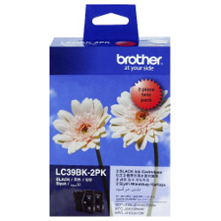 2 Pack Brother LC39BK Genuine Value Pack