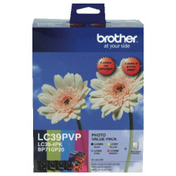 4 Pack Brother LC39PVP Genuine Value Pack