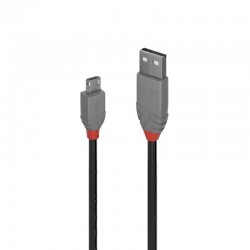 Lindy 0.2m USB-A 2.0 to Micro-B Cable - Anthra Line