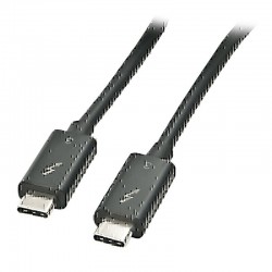 Lindy 0.5m Thunderbolt 3 USB-C Cable - Black