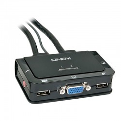 Lindy 2 Port VGA - USB-A 2.0 & Audio KVM Switch Compact