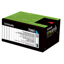 Lexmark 708 Cyan Prebate (70C80C0) (Genuine)