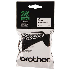 Brother M-K221 Black on White Label Tape