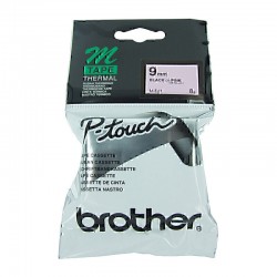 Brother ME-21 Metallic Black on Pink Label Tape