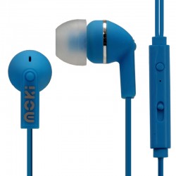Moki Noise Isolation Earphones Plus Microphone - Blue