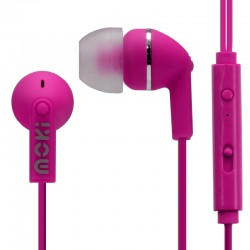 Moki Noise Isolation Earphones Plus Microphone - Pink