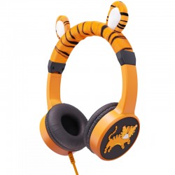 Planet Buddies Furry Wired Headphones - Tiger