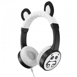 Planet Buddies Furry Wired Headphones - Panda
