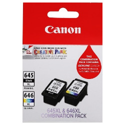 2 Pack Canon PG-645XL/CL-646XL Genuine Value Pack