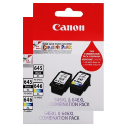 4 Pack Canon PG-645XL/CL-646XL Genuine Bundle